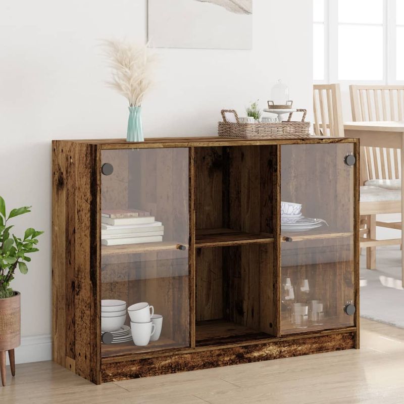 Casa si Gradina - Mobilier - Comode si corpuri - Comode - Dulap, lemn invechit, 102x37x75,5 cm, lemn prelucrat - Infinity.ro
