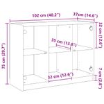 Casa si Gradina - Mobilier - Comode si corpuri - Comode - Dulap, lemn invechit, 102x37x75,5 cm, lemn prelucrat - Infinity.ro