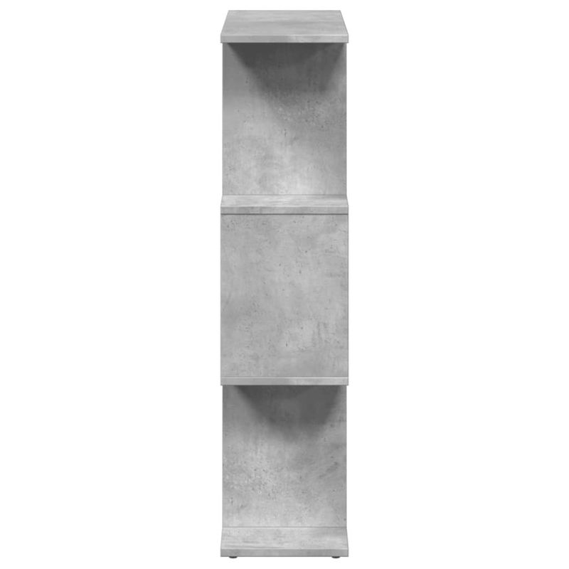 Casa si Gradina - Mobilier - Biblioteci si rafturi - Biblioteci - Biblioteca/separator 3 niveluri gri beton 70x24x97 cm lemn - Infinity.ro