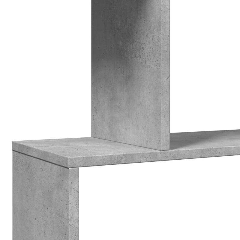 Casa si Gradina - Mobilier - Biblioteci si rafturi - Biblioteci - Biblioteca/separator 3 niveluri gri beton 70x24x97 cm lemn - Infinity.ro