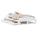Casa si Gradina - Mobilier - Paturi si accesorii - Paturi - Cadru de pat fara saltea, alb, 120x190 cm, lemn masiv pin - Infinity.ro