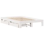 Casa si Gradina - Mobilier - Paturi si accesorii - Paturi - Cadru de pat fara saltea, alb, 120x190 cm, lemn masiv pin - Infinity.ro