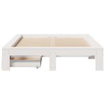 Casa si Gradina - Mobilier - Paturi si accesorii - Paturi - Cadru de pat fara saltea, alb, 120x190 cm, lemn masiv pin - Infinity.ro