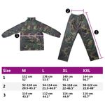 Casa si Gradina - Constructii - Echipamente de lucru - Imbracaminte protectia muncii - Costum de ploaie, 2 piese, cu gluga, imprimeu camuflaj, XXL - Infinity.ro