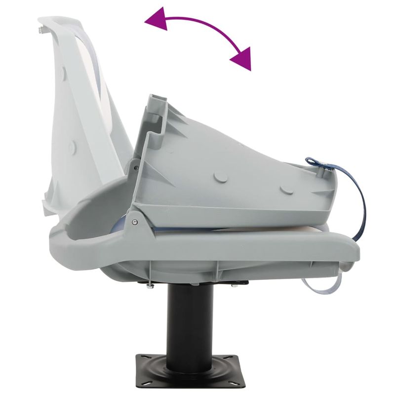 Auto si Moto - Ambarcatiuni - Piese pentru ambarcatiuni - Set scaun pliabil pentru barca, albastru si alb, 48x51x41 cm - Infinity.ro