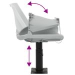 Auto si Moto - Ambarcatiuni - Piese pentru ambarcatiuni - Set scaun pliabil, 2 piese, fara pernă, 48x51x41 cm, model cu piedestal reglabil - Infinity.ro