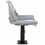 Auto si Moto - Ambarcatiuni - Piese pentru ambarcatiuni - Set scaun pliabil pentru barca, albastru si alb, 48x51x41 cm - Infinity.ro