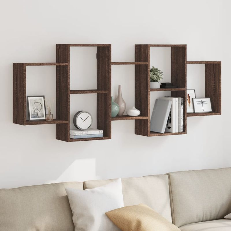 Casa si Gradina - Mobilier - Biblioteci si rafturi - Rafturi - Raft de perete, stejar maro, 159x18x65 cm, lemn compozit - Infinity.ro