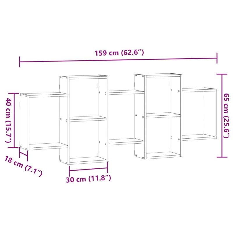 Casa si Gradina - Mobilier - Biblioteci si rafturi - Rafturi - Raft de perete, stejar maro, 159x18x65 cm, lemn compozit - Infinity.ro