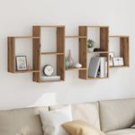 Casa si Gradina - Mobilier - Biblioteci si rafturi - Rafturi - Raft de perete, lemn artizanal, 159x18x65 cm, lemn prelucrat - Infinity.ro