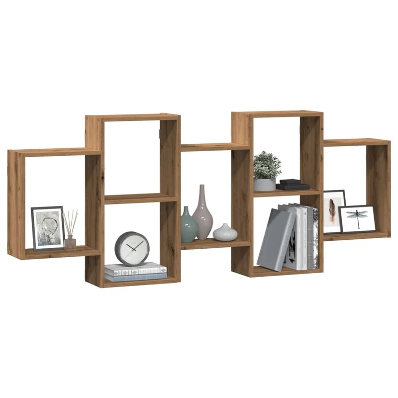 Casa si Gradina - Mobilier - Biblioteci si rafturi - Rafturi - Raft de perete, lemn artizanal, 159x18x65 cm, lemn prelucrat - Infinity.ro