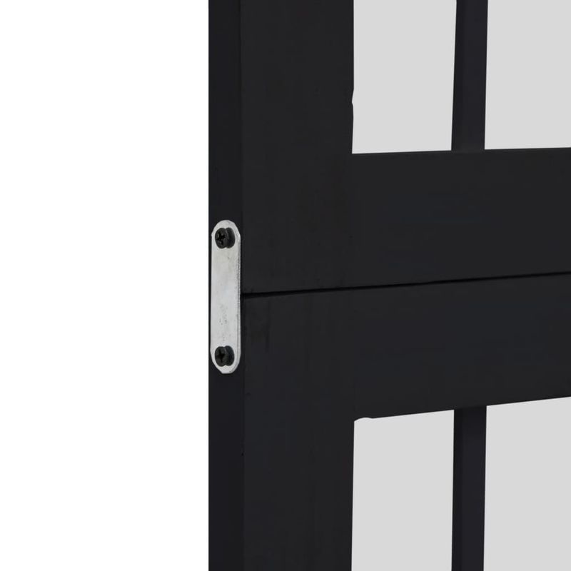 Casa si Gradina - Decoratiuni - Pereti despartitori si paravane - Paravan de camera cu 3 panouri, negru, lemn masiv paulownia - Infinity.ro