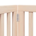 Petshop - Accesorii petshop - Culcusuri si custi - Custi interior si exterior - Poarta de caini pliabila cu usa, 6 panouri, 300 cm, lemn plop - Infinity.ro