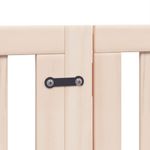 Petshop - Accesorii petshop - Culcusuri si custi - Custi interior si exterior - Poarta de caini pliabila cu usa, 6 panouri, 300 cm, lemn plop - Infinity.ro