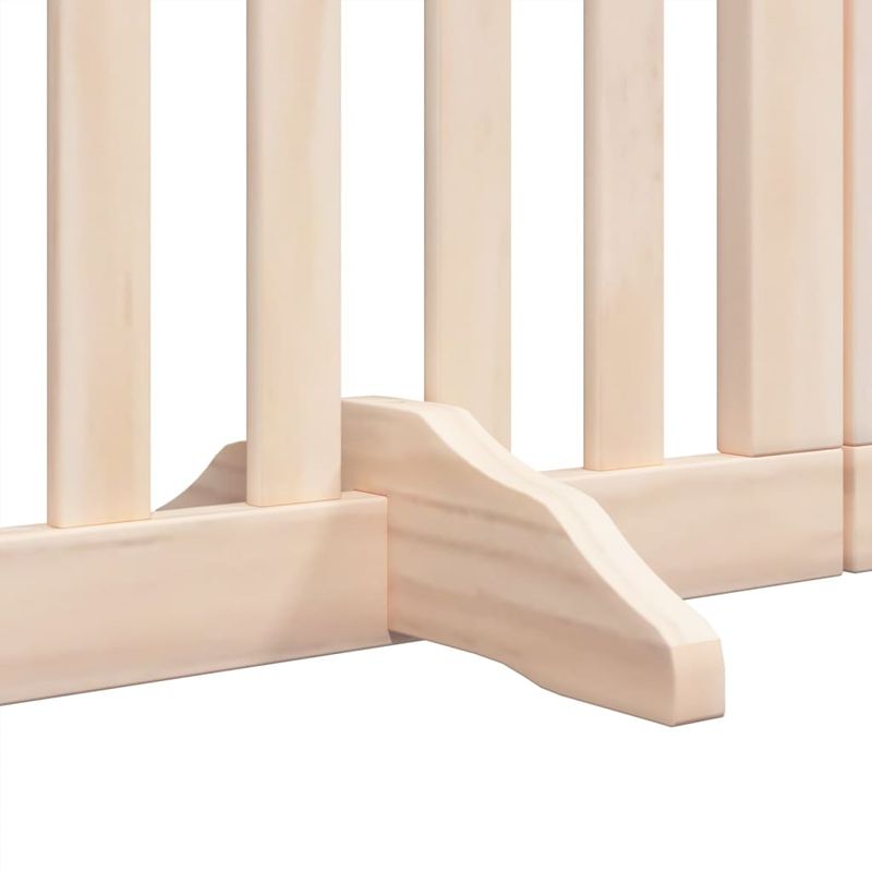 Petshop - Accesorii petshop - Culcusuri si custi - Custi interior si exterior - Poarta de caini pliabila cu usa, 6 panouri, 300 cm, lemn plop - Infinity.ro