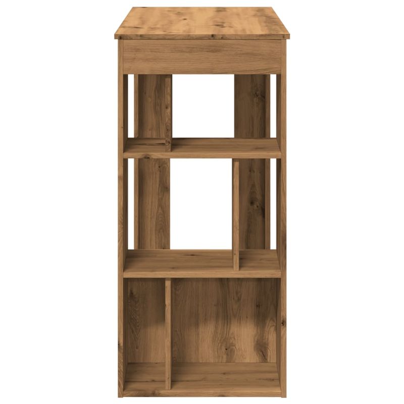 Casa si Gradina - Mobilier - Mese si birouri - Mese bucatarie si dining - Masa bar cu rafturi, stejar artizanal, 102x50x103,5 cm, lemn - Infinity.ro