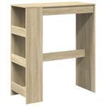 Casa si Gradina - Mobilier - Mese si birouri - Mese bucatarie si dining - Masa bar cu rafturi stejar sonoma 90x40x103,5 cm lemn prelucrat - Infinity.ro