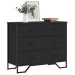 Casa si Gradina - Mobilier - Comode si corpuri - Comode - Comoda cu sertare, negru, 91x35,5x74,5 cm, lemn prelucrat - Infinity.ro