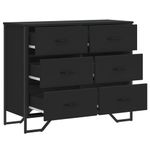 Casa si Gradina - Mobilier - Comode si corpuri - Comode - Comoda cu sertare, negru, 91x35,5x74,5 cm, lemn prelucrat - Infinity.ro