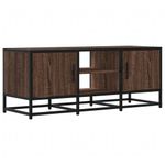 Casa si Gradina - Mobilier - Comode si corpuri - Comode - Dulap TV, stejar maro, 100x35x41 cm, lemn prelucrat si metal - Infinity.ro