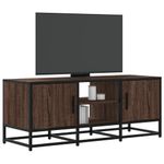 Casa si Gradina - Mobilier - Comode si corpuri - Comode - Dulap TV, stejar maro, 100x35x41 cm, lemn prelucrat si metal - Infinity.ro