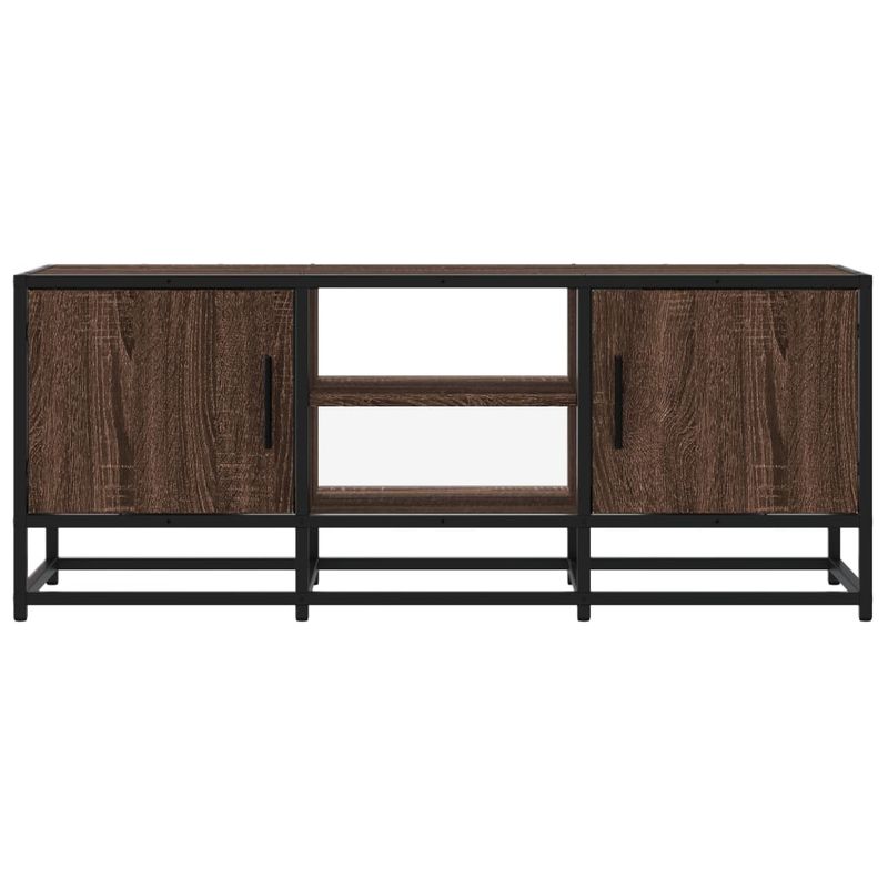 Casa si Gradina - Mobilier - Comode si corpuri - Comode - Dulap TV, stejar maro, 100x35x41 cm, lemn prelucrat si metal - Infinity.ro