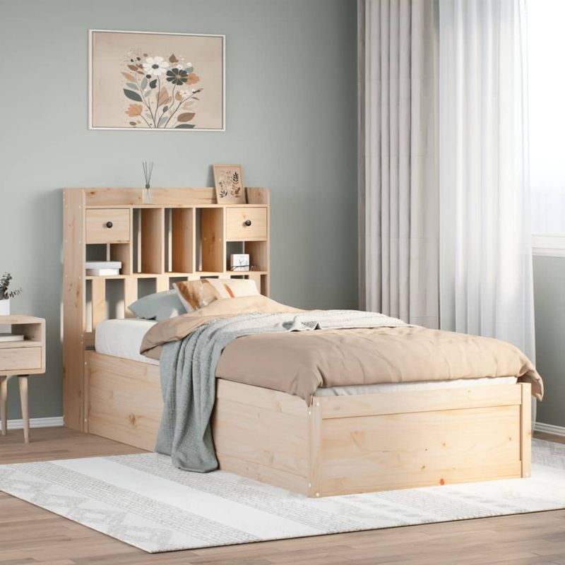 Casa si Gradina - Mobilier - Paturi si accesorii - Paturi - Cadru pat fara saltea, 90x190 cm, lemn masiv de pin - Infinity.ro
