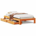 Casa si Gradina - Mobilier - Paturi si accesorii - Paturi - Pat de zi fara saltea, maro ceruit, 90x200 cm, lemn masiv pin - Infinity.ro