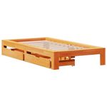 Casa si Gradina - Mobilier - Paturi si accesorii - Paturi - Pat de zi fara saltea, maro ceruit, 90x200 cm, lemn masiv pin - Infinity.ro