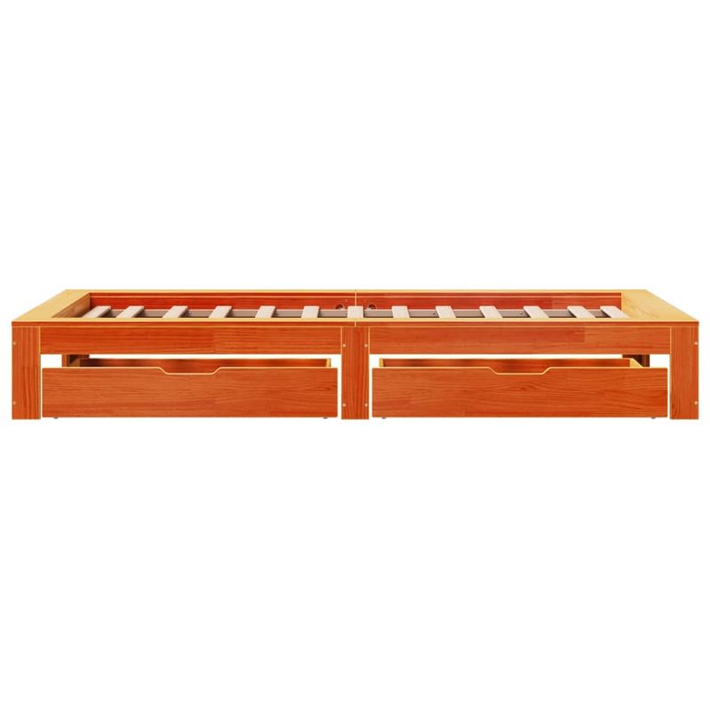 Casa si Gradina - Mobilier - Paturi si accesorii - Paturi - Pat de zi fara saltea, maro ceruit, 90x200 cm, lemn masiv pin - Infinity.ro