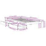 Casa si Gradina - Mobilier - Paturi si accesorii - Paturi - Pat de zi fara saltea, maro ceruit, 90x200 cm, lemn masiv pin - Infinity.ro