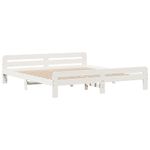 Casa si Gradina - Mobilier - Paturi si accesorii - Paturi - Cadru de pat fara saltea, alb, 200x200 cm, lemn masiv pin - Infinity.ro