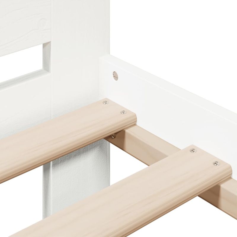 Casa si Gradina - Mobilier - Paturi si accesorii - Paturi - Cadru de pat fara saltea, alb, 200x200 cm, lemn masiv pin - Infinity.ro