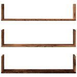 Casa si Gradina - Mobilier - Biblioteci si rafturi - Rafturi - Rafturi perete, 3 buc., lemn vechi, 80x18x18 cm, lemn prelucrat - Infinity.ro