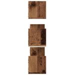 Casa si Gradina - Mobilier - Biblioteci si rafturi - Rafturi - Rafturi perete, 3 buc., lemn vechi, 80x18x18 cm, lemn prelucrat - Infinity.ro