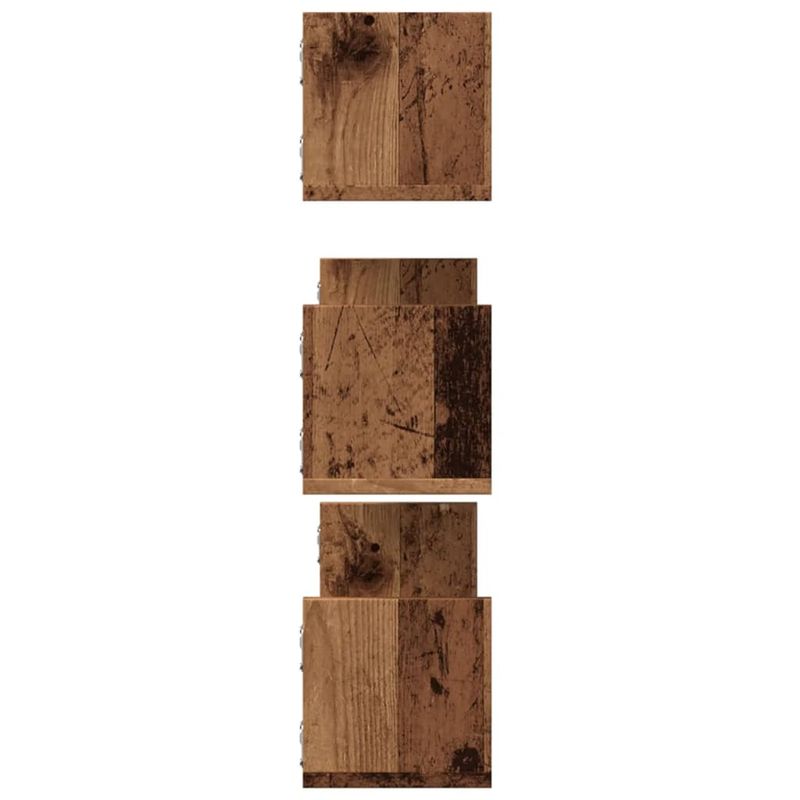 Casa si Gradina - Mobilier - Biblioteci si rafturi - Rafturi - Rafturi perete, 3 buc., lemn vechi, 80x18x18 cm, lemn prelucrat - Infinity.ro