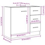 Casa si Gradina - Mobilier - Mobilier baie - Comode baie - Dulap de chiuveta, lemn vechi, 63x30x54 cm, lemn prelucrat - Infinity.ro