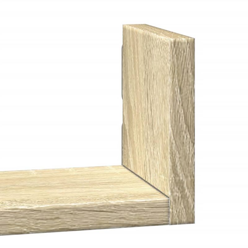Casa si Gradina - Mobilier - Biblioteci si rafturi - Rafturi - Raft de perete, 3 buc., stejar sonoma, lemn prelucrat - Infinity.ro