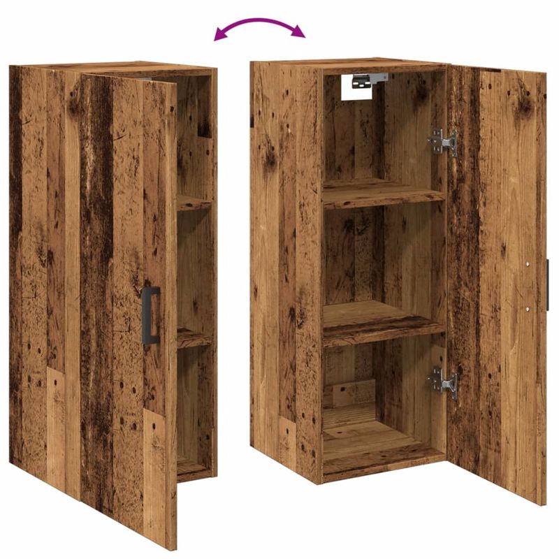 Casa si Gradina - Mobilier - Comode si corpuri - Comode - Dulap pe perete, lemn vechi, 34,5x34x90 cm, lemn prelucrat - Infinity.ro