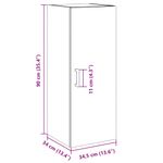 Casa si Gradina - Mobilier - Comode si corpuri - Comode - Dulap pe perete, lemn vechi, 34,5x34x90 cm, lemn prelucrat - Infinity.ro