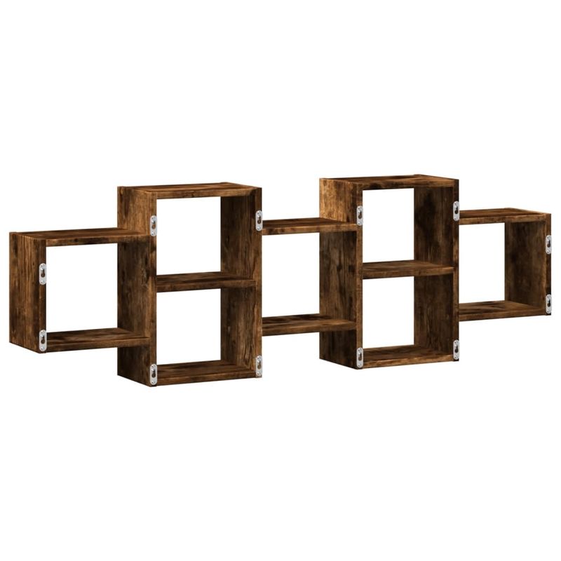 Casa si Gradina - Mobilier - Biblioteci si rafturi - Rafturi - Raft de perete, stejar fumuriu, 129x18x42 cm, lemn prelucrat - Infinity.ro
