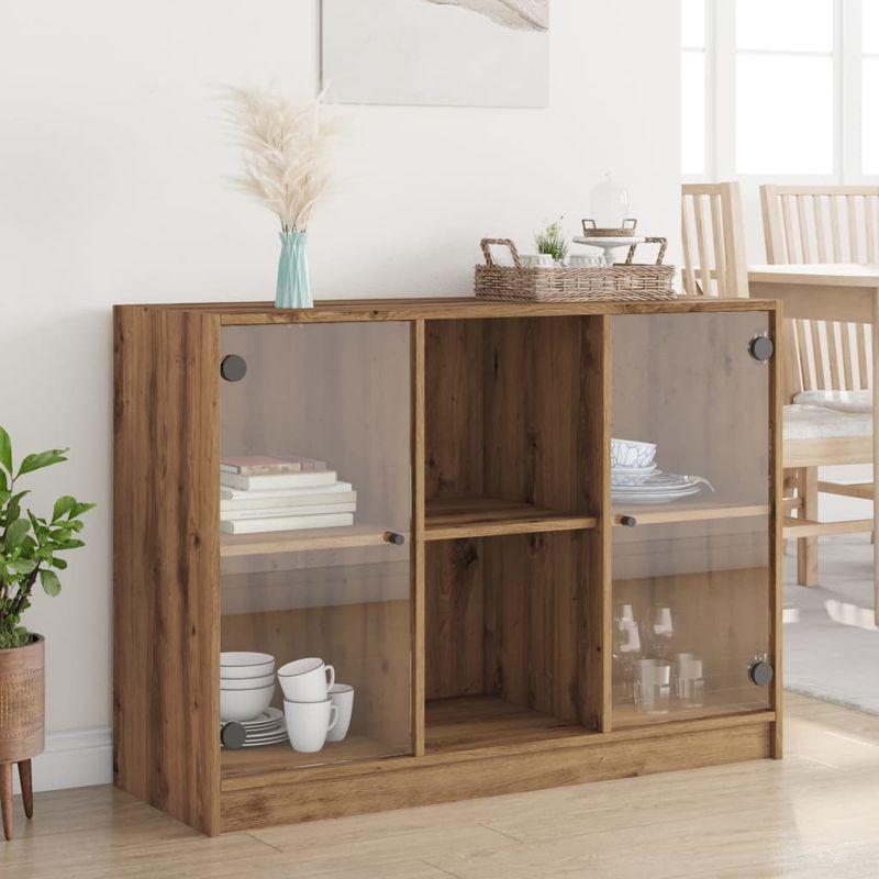 Casa si Gradina - Mobilier - Comode si corpuri - Comode - Dulap, stejar artizanal, 102x37x75,5 cm, lemn prelucrat - Infinity.ro