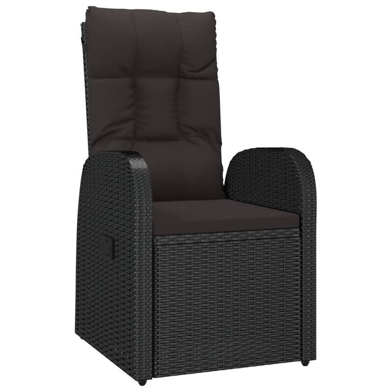 Casa si Gradina - Gradina si terasa - Mobilier exterior - Seturi mobila gradina - Set mobilier de gradina cu perne, 9 piese, negru, poliratan - Infinity.ro