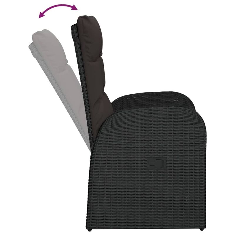 Casa si Gradina - Gradina si terasa - Mobilier exterior - Seturi mobila gradina - Set mobilier de gradina cu perne, 9 piese, negru, poliratan - Infinity.ro