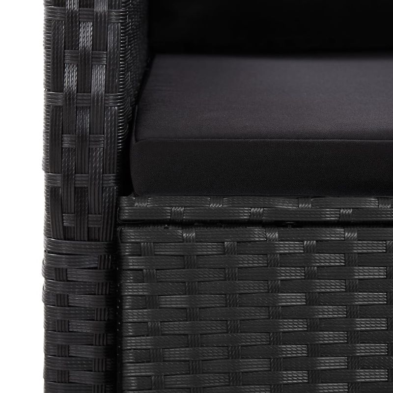 Casa si Gradina - Gradina si terasa - Mobilier exterior - Seturi mobila gradina - Set mobilier de gradina cu perne, 9 piese, negru, poliratan - Infinity.ro