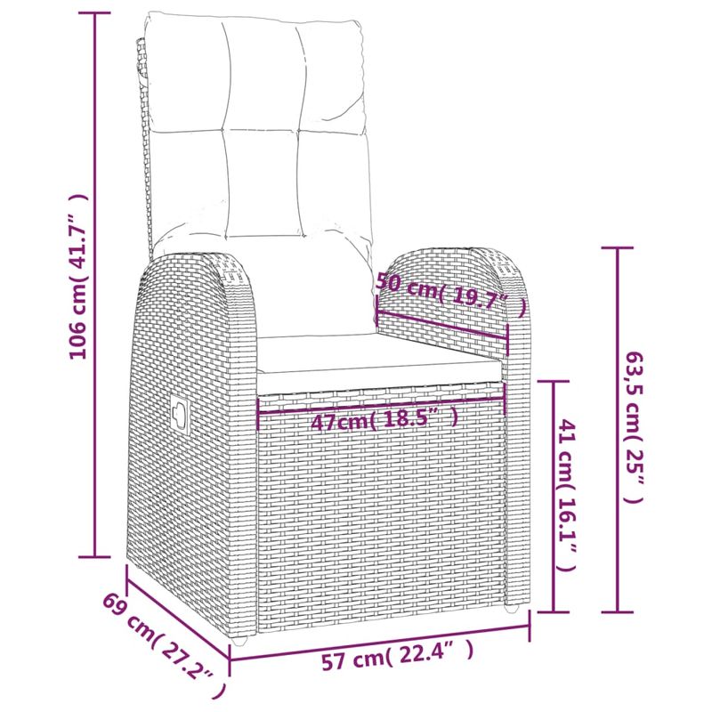 Casa si Gradina - Gradina si terasa - Mobilier exterior - Seturi mobila gradina - Set mobilier de gradina cu perne, 9 piese, negru, poliratan - Infinity.ro