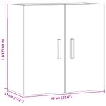 Casa si Gradina - Mobilier - Dulapuri si sifoniere - Dulapuri - Dulap de perete, stejar artizanal, 60x31x60 cm, lemn prelucrat - Infinity.ro
