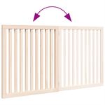 Petshop - Accesorii petshop - Culcusuri si custi - Custi interior si exterior - Poarta pentru caini pliabila, 2 panouri, 160 cm, lemn de plop - Infinity.ro