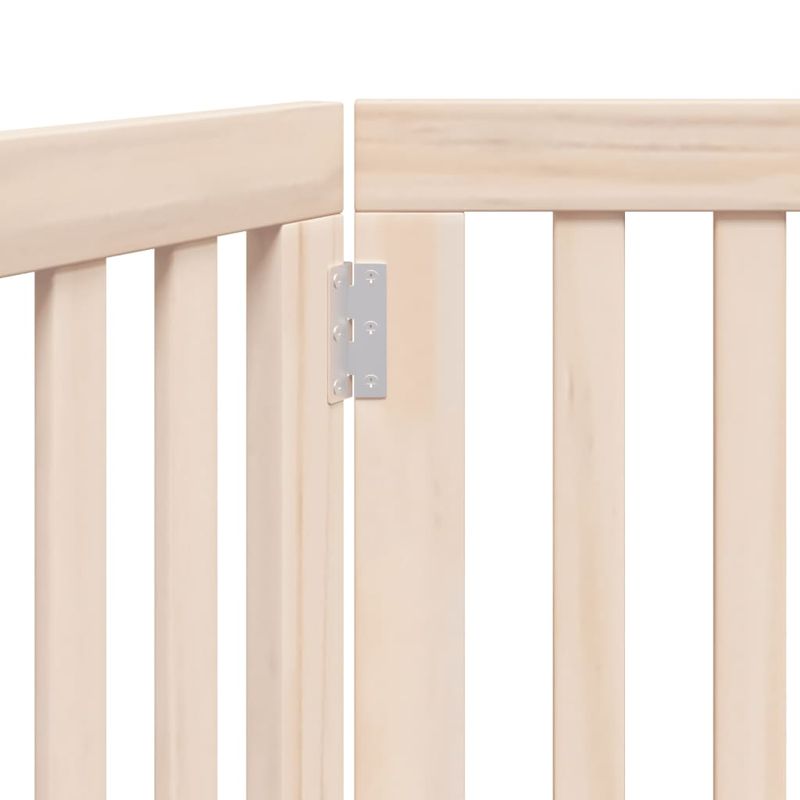 Petshop - Accesorii petshop - Culcusuri si custi - Custi interior si exterior - Poarta pentru caini pliabila, 2 panouri, 160 cm, lemn de plop - Infinity.ro