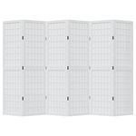 Casa si Gradina - Decoratiuni - Pereti despartitori si paravane - Paravan camera 6 panouri, alb, lemn masiv paulownia - Infinity.ro